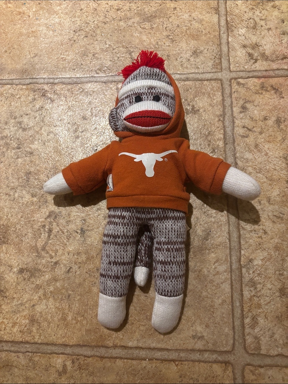 Texas longhorns socks monkey plush stuffed animal,